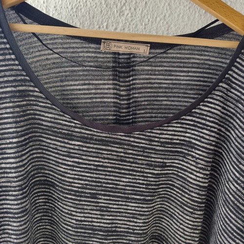 Pink Woman women's blouse size L, like new, black