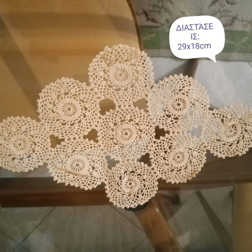 Handmade knitted doilies pairs, new, set of 4