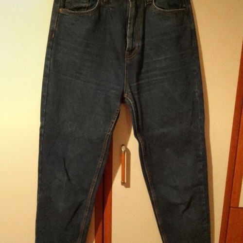 Blue jeans Pink Woman Mom's fit used, size 36