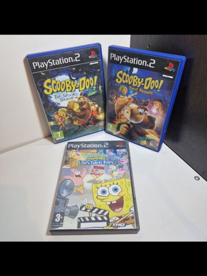 PlayStation 2 Scooby-Doo and SpongeBob games like new