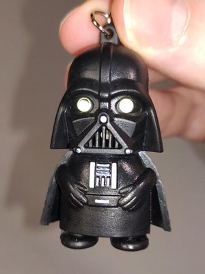 Darth Vader keychain figure like new with LED light-up eyes