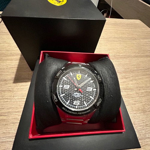 Scuderia Ferrari silver watch like new with box