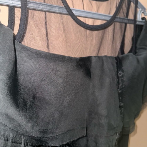 Dress new black with tulle and satin, size S