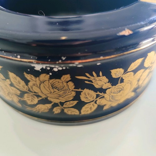 Handmade heavy ashtray with gold details used from Florence