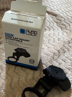 Quad Lock Stem Cap Mount Adjustable phone holder for bicycle like new