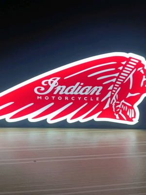 Indian Motorcycles light sign new, retro style