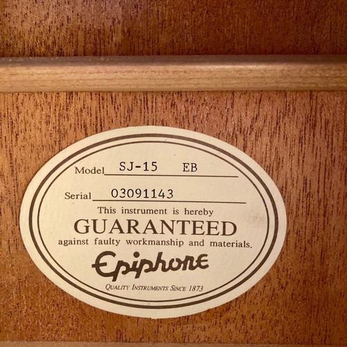 Epiphone SJ-15 Super Jumbo acoustic guitar like new