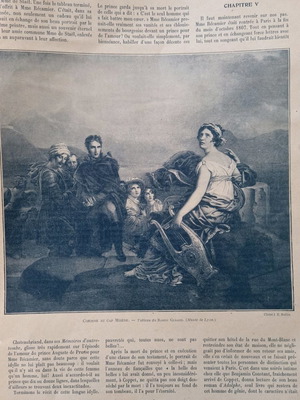 Rare magazines with engravings from La Comtesse de Genlis, used