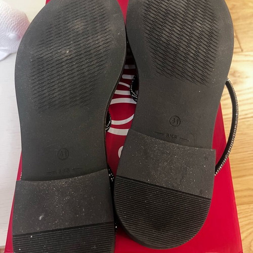 Black sandals with rhinestones size 41 new
