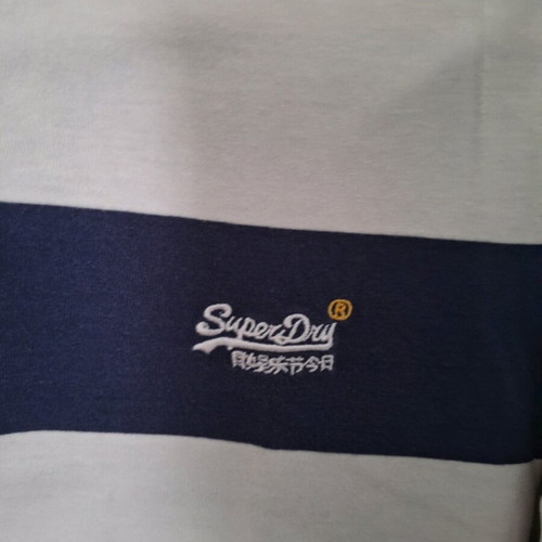 Superdry striped men's polo size Medium like new