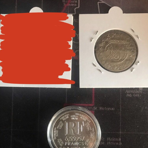 Silver coins, French commemorative and Turkish
