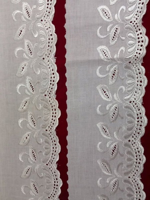 White lace new, 4.5 meters by 11 centimeters wide