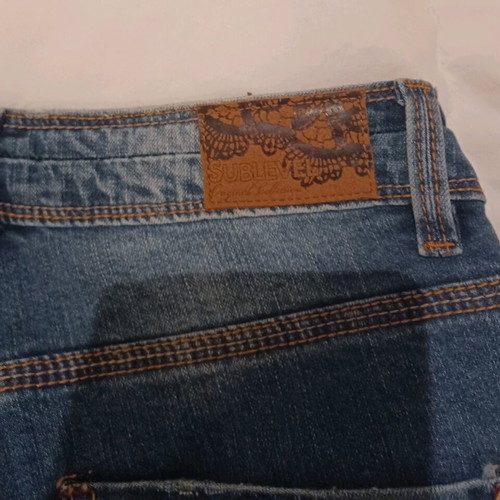 Sublevel Jean with fringes, size XS, like new, blue