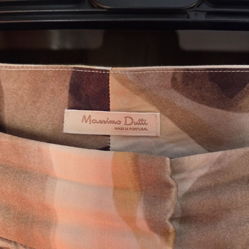 Silk pants Massimo Dutti Limited Edition like new, beige and brown, size L