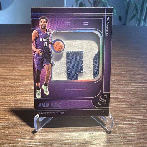 Malik Monk numbered card 20/25 JUMBO Game Worn Patch 24-25 Panini NBA Silhouette new