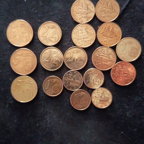 Greek euro coin collection like new, 14 pieces