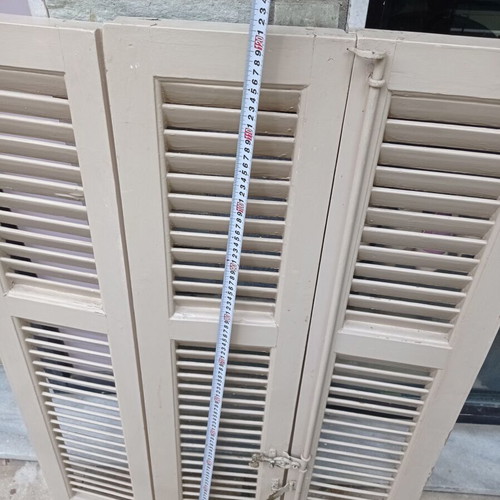 French-style window shutters used, 3 leaves, window