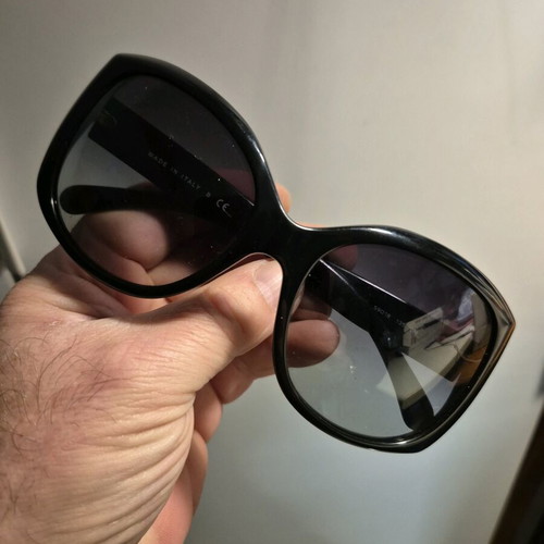 Chanel 5131-H sunglasses used, black with silver logo