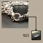 Silver 925 necklace new, platinum plated Italian made