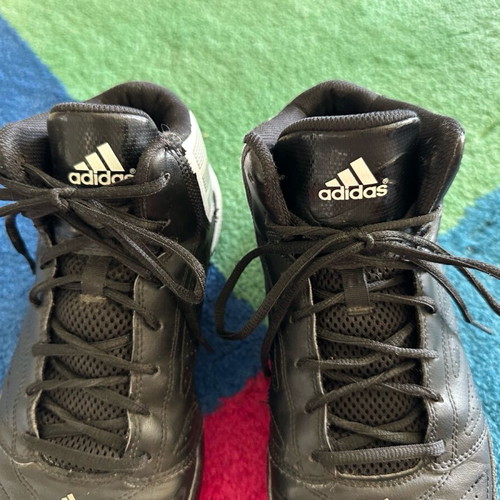 Adidas Basketball Shoes Like New, Black with White Details, Size 44
