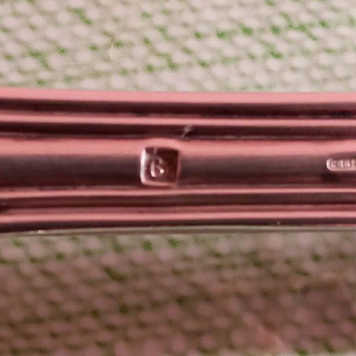 Christofle silver-plated Chinon cutlery set 5+1 used with monograms