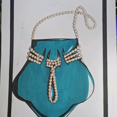 Model designs used, 6 proposals for 1920s bag and footwear