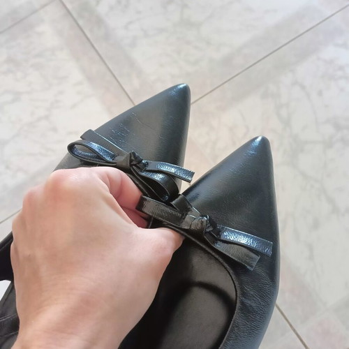 Women's slingback ballerinas black size 37.5 like new