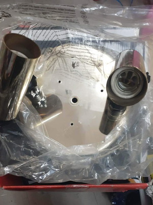 Nova Luce Tore ceiling light new, double gold spot