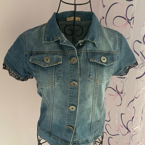Denim blouse used, blue