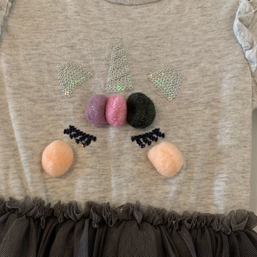 Mothercare dress 6-9 months with tulle skirt and unicorn design like new