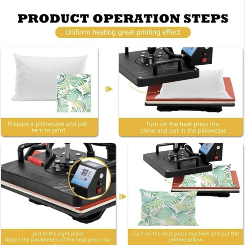Estanny 10-in-1 Heat Press like new, 38x29 cm, 1400W, LCD display