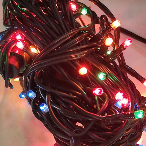 Colored string lights green cable 100 pieces new