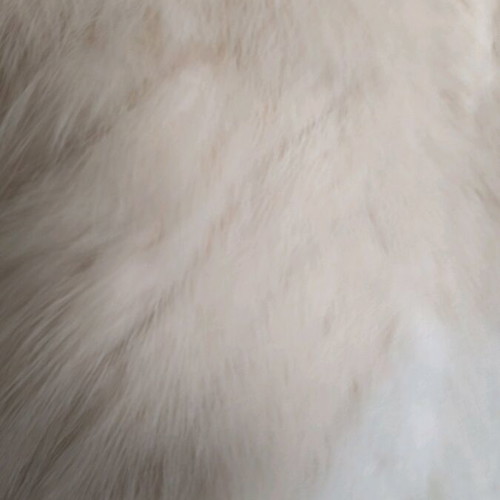 Fur coat from Russia, handmade, beige ecru