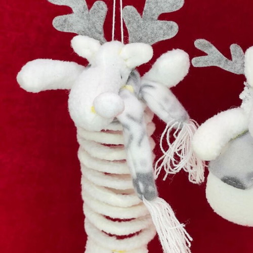 Christmas hanging reindeer ornaments set of two, like new