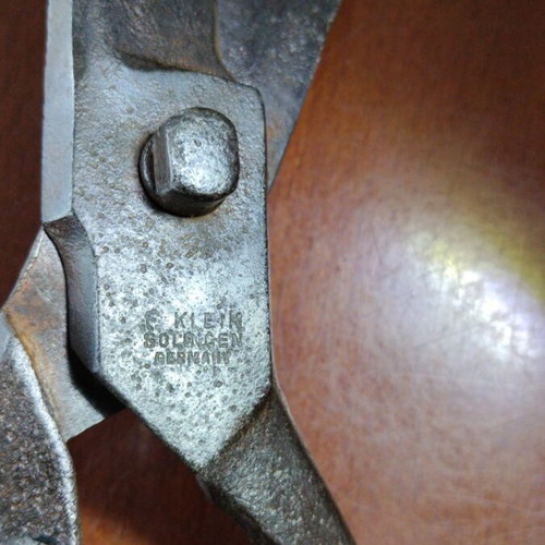 Vintage F.Klein Solingen Tailor Scissors 23 cm used, carbon steel