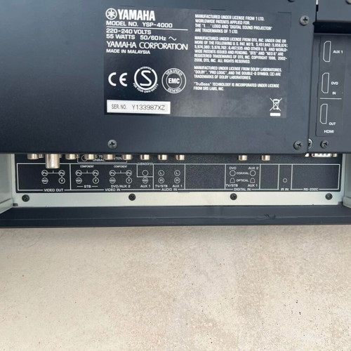 Yamaha YSP-4000 soundbar and YST-FSW150 subwoofer used home cinema system