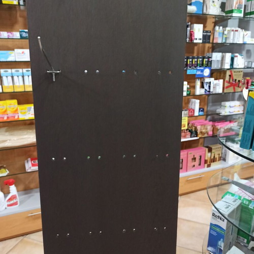 Handmade wooden stand with hooks, dimensions H=167cm and W=36cm