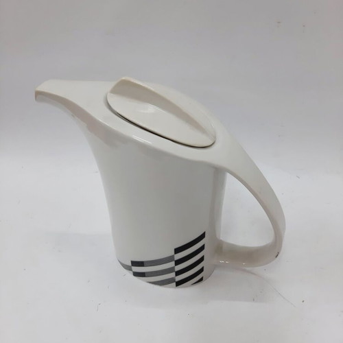 Vintage porcelain ewer from Razgrad 1970s like new, geometric design