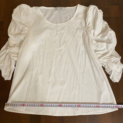 Numph white blouse XL with puff sleeve used