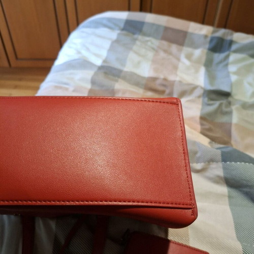 Love Moschino large red shoulder bag like new with pouch