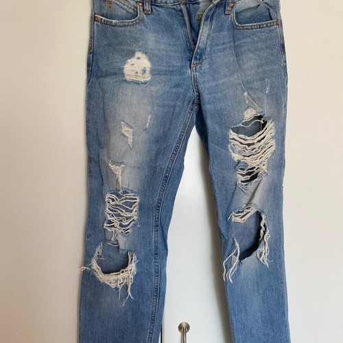 Staff denim women's no 24 used, with rips, blue