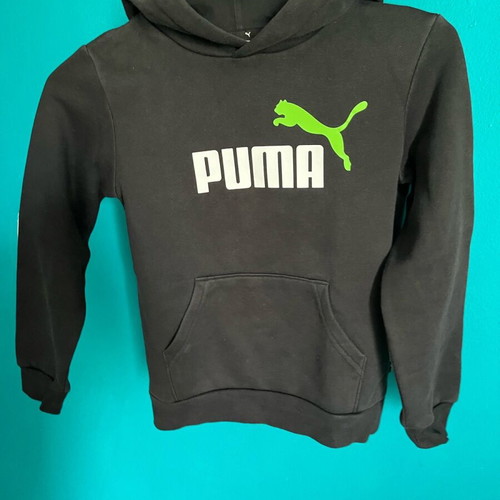 Puma hoodie for boys black like new, size 140 cm