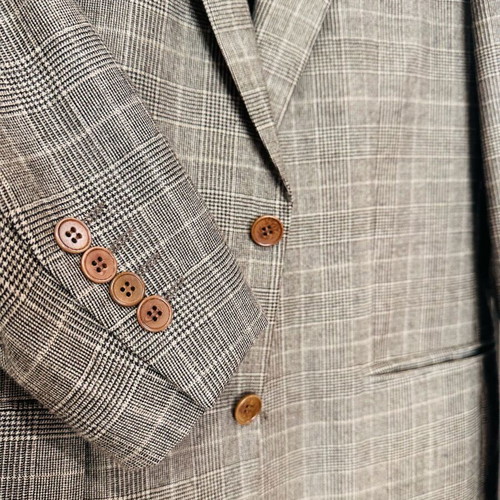 Zara Man Slim Fit Glen Plaid checked jacket like new, beige