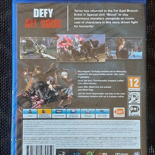 God Eater 2 Rage Burst PS4 game, sealed