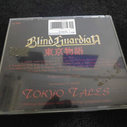 Blind Guardian Tokyo Tales Live in Japan CD 1993 Virgin