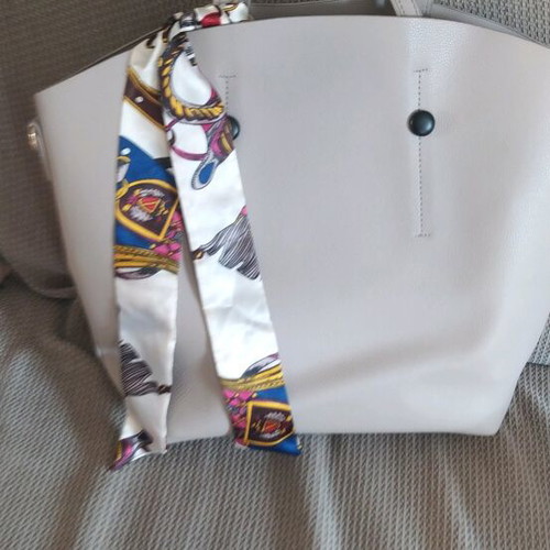 Fragola double bag with scarf like new, gray