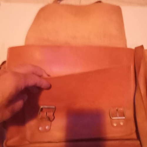 Handmade vintage leather shoulder bag