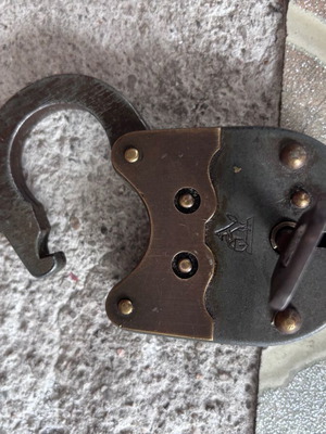 Reynard the Fox Antique Padlock 1900 used with key