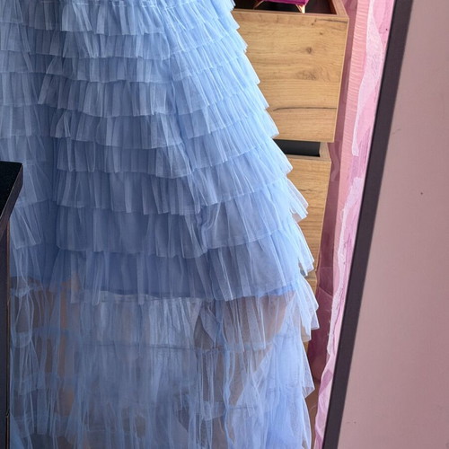 Maxi tulle skirt baby blue new, romantic princess style, size S
