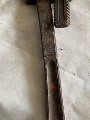 Heavy-Duty Pipe Wrench used, tool for tough cases